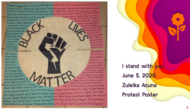 4. Zuleika Acuna, Construction Paper And Pen, Blm Protest Sign